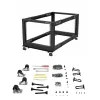 StarTech.com 4-Pfosten 12U Mobiler Open-Frame Server-Rack, Vier-Pfosten 19 Zoll Netzwerk-Rack mit Rädern, Rollbares Rack mit einstellbarer Tiefe für Computer/AV/Daten/IT-Ausrüstung – Rollen, Nivellierfüße oder Bodenmontage