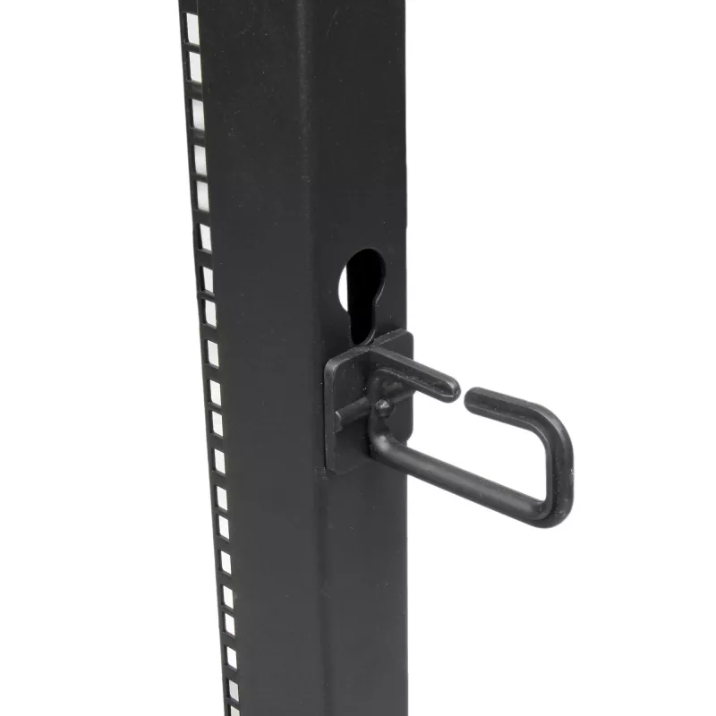 StarTech.com 4-Post 18U Mobiles Open-Frame-Serverrack, Vier-Pfosten 19 Zoll Netzwerkrack mit Rollen, Rollbares Rack mit einstellbarer Tiefe für Computer/AV/Daten/IT-Ausrüstung – Rollen, Nivellierfüße oder Bodenmontage