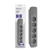 Power Extension Qoltec 50275 1.8m 5 AC Outlets Indoor Grau