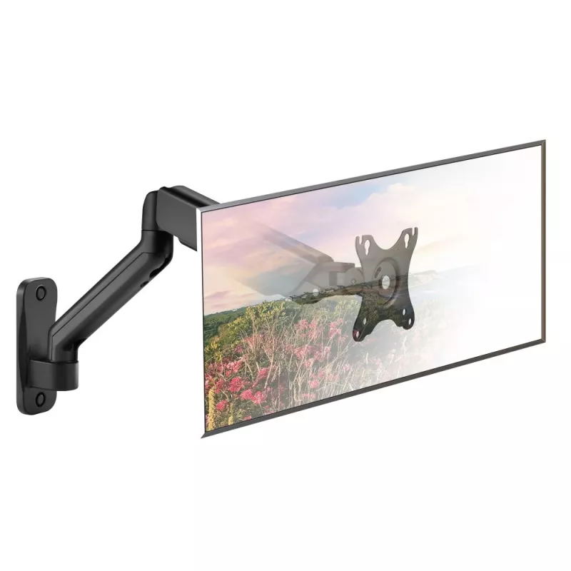 Techly ICA-LCD G112E drehbare Wandhalterung mit Gasfeder, für 1 Display 17-32 Zoll (43-81,3 cm), 9 kg