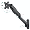 Techly ICA-LCD G112E drehbare Wandhalterung mit Gasfeder, für 1 Display 17-32 Zoll (43-81,3 cm), 9 kg