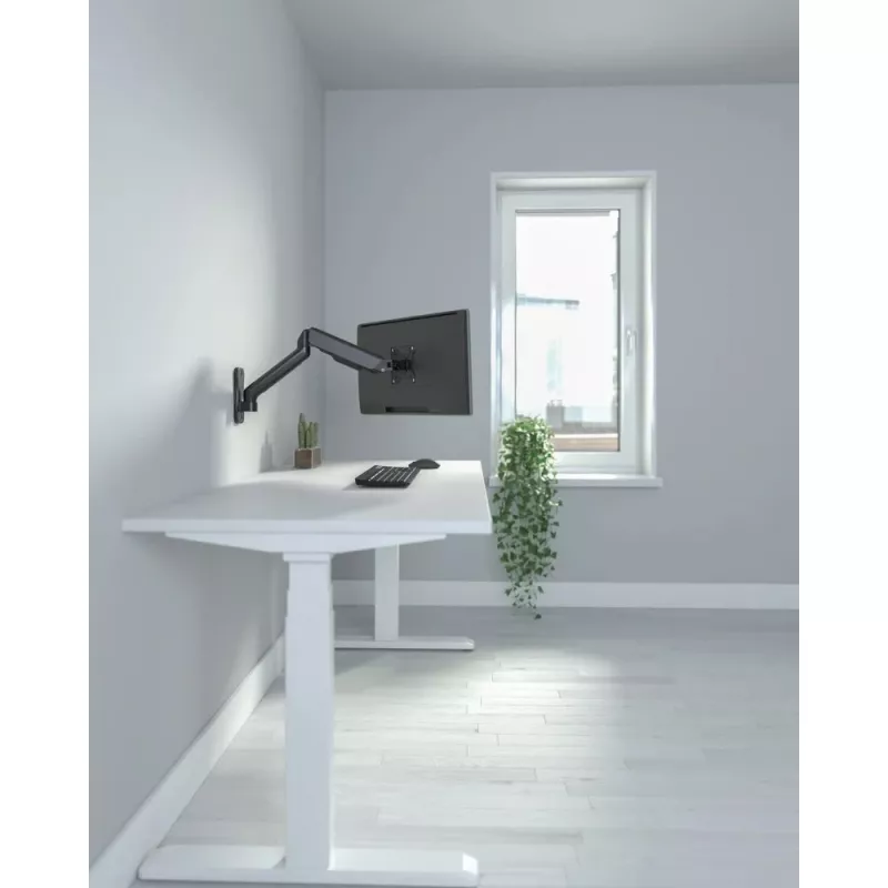 Techly ICA-LCD G112E drehbare Wandhalterung mit Gasfeder, für 1 Display 17-32 Zoll (43-81,3 cm), 9 kg