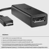HP 8Y8Y1AA USB-C-auf-DisplayPort-Adapter G2, 8K (7680 x 4320), Schwarz