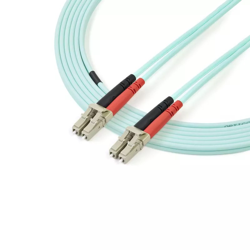 StarTech.com 2m (6ft) LC/UPC zu LC/UPC OM3 Multimode-Glasfaserkabel, Vollduplex 50/125µm Zipcord-Kabel, 100G, geringe Einfügedämpfung, LSZH Glasfaser-Patchkabel