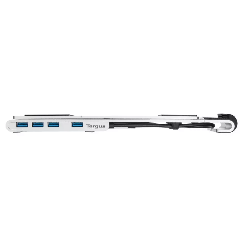 Targus AWU100205GL Notebook-Ständer mit 4-Port-USB-Hub, 25,4–39,6 cm (10–15,6 Zoll), Silber
