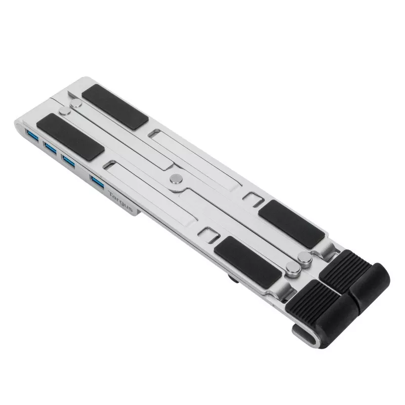 Targus AWU100205GL Notebook-Ständer mit 4-Port-USB-Hub, 25,4–39,6 cm (10–15,6 Zoll), Silber