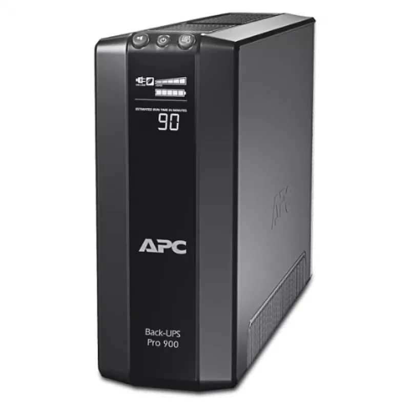 APC BR900G-FR Power-Saving Back-UPS Pro 900 Line-Interactive-USV, 900 VA (0,9 kVA), 540 W, 230 V, 6 Steckdosen Typ E, USB, 45 dB, Schwarz