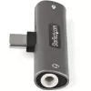 StarTech.com CDP235APDM USB-C Audio- und Ladeadapter mit 3,5-mm-TRRS-Kopfhörer-/Headset-Buchse und 60 W USB-C Power Delivery Pass-Through, für Handy/Tablet/Laptop