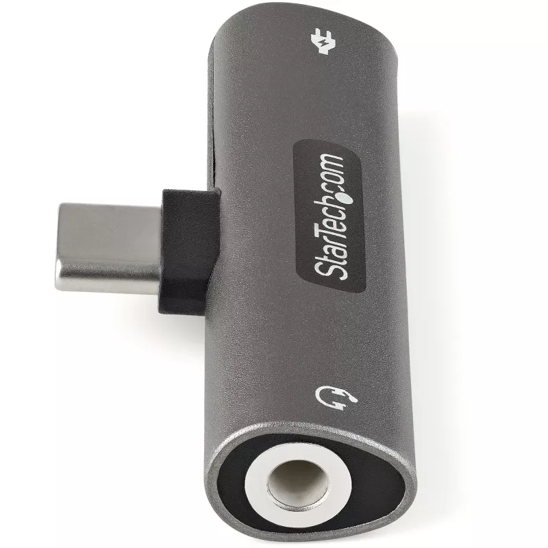 StarTech.com CDP235APDM USB-C Audio- und Ladeadapter mit 3,5-mm-TRRS-Kopfhörer-/Headset-Buchse und 60 W USB-C Power Delivery Pass-Through, für Handy/Tablet/Laptop
