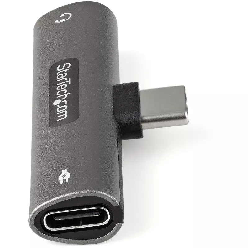 StarTech.com CDP235APDM USB-C Audio- und Ladeadapter mit 3,5-mm-TRRS-Kopfhörer-/Headset-Buchse und 60 W USB-C Power Delivery Pass-Through, für Handy/Tablet/Laptop