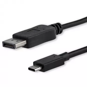 StarTech.com 1m USB-C auf DisplayPort 1.2 Kabel 4K 60Hz – USB-C auf DisplayPort Adapterkabel – HBR2 – USB Type-C DP Alt Mode auf DP Monitor Videokabel – Funktioniert mit Thunderbolt 3 – Schwarz