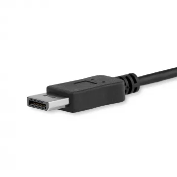 StarTech.com 1,8 m USB-C-auf-DisplayPort-1.2-Kabel 4K 60 Hz – USB-C-auf-DisplayPort-Adapterkabel HBR2 – USB-Typ-C-DP-Alt-Mode-auf-DP-Monitor-Videokabel – funktioniert mit Thunderbolt 3 – Schwarz