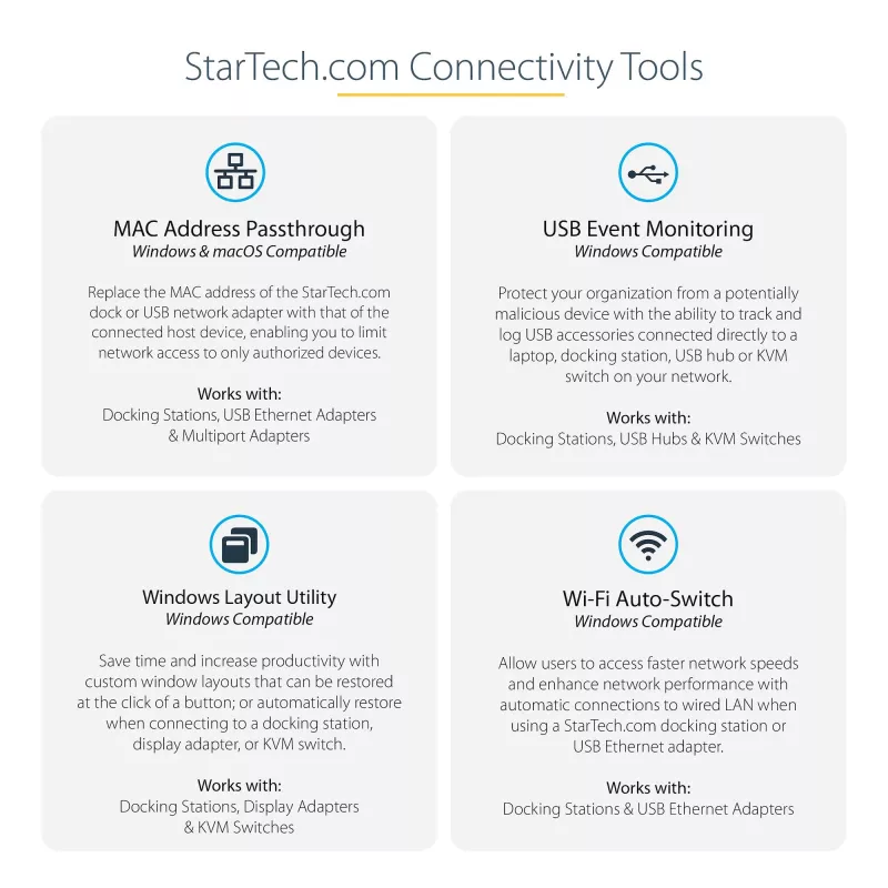 StarTech.com USB-C Multiport-Adapter-Hub, USB-C auf 4K 60Hz HDMI, Gigabit-Ethernet und 100W Laptop-Ladefunktion für Macbook Pro / Air und Windows