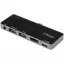 StarTech.com USB C Multiport-Adapter – USB-C auf 4K 60Hz HDMI 2.0, 100W Power Delivery-Durchgangsladung, 3-Port USB 3.0 Hub, Audio – USB-C Mini-Dock – Tragbares USB Type-C Reise-Dock