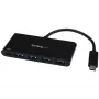 StarTech.com HB30C4AFPD 4-Port-USB-C-Hub, USB-C auf 4x USB-A, USB 3.0 SuperSpeed 5Gbps, Power Delivery 2.0