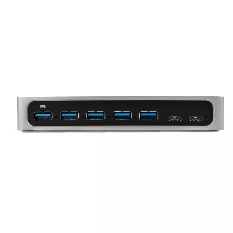 StarTech.com HB30C5A2CSC 7-Port-USB-C-Hub, USB-C auf 5x USB-A + 2x USB-C, USB 3.0, Schnellladeport, mit Stromversorgung