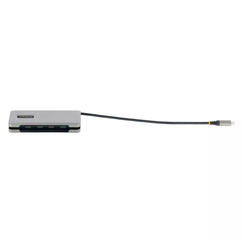 StarTech.com HB31CM4CPD3 4-Port-USB-C-Hub, 4x USB-C, USB 3.2 Gen 2 10 Gbit/s, 100 W Power-Delivery-Pass-Through, 25 cm (9,8 Zoll) Kabel