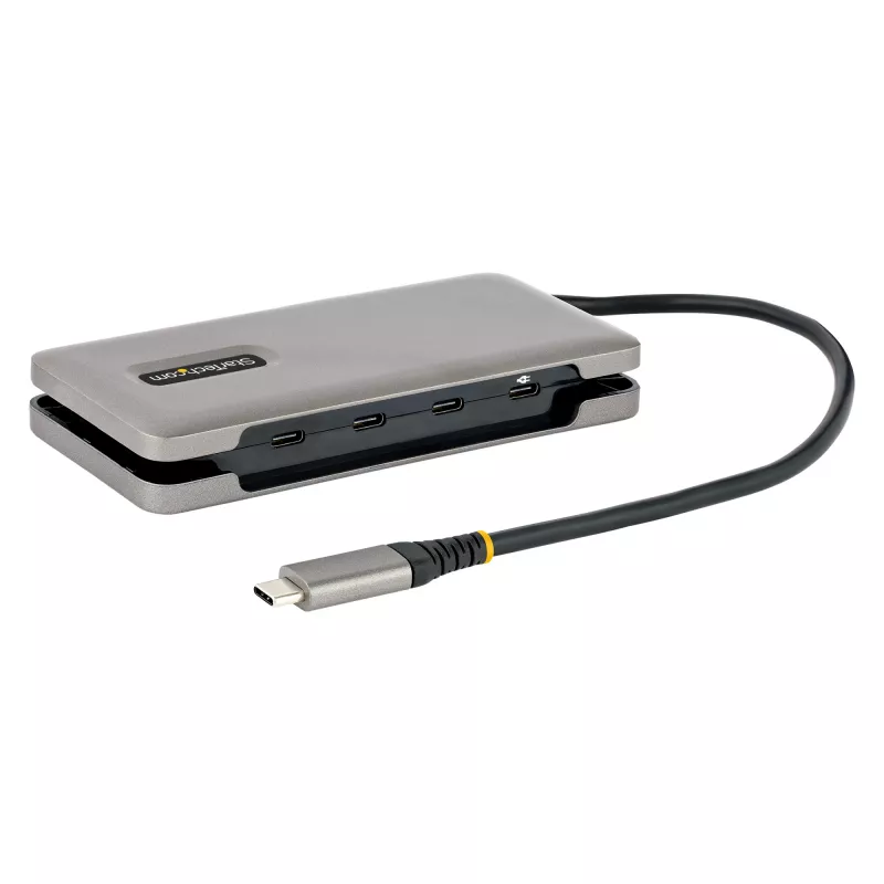 StarTech.com HB31CM4CPD3 4-Port-USB-C-Hub, 4x USB-C, USB 3.2 Gen 2 10 Gbit/s, 100 W Power-Delivery-Pass-Through, 25 cm (9,8 Zoll) Kabel