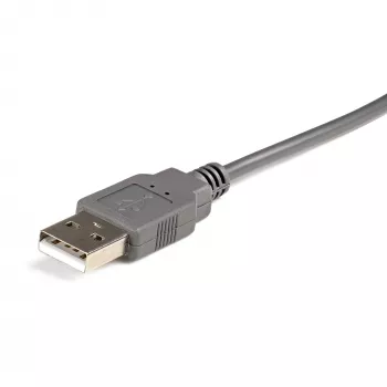 StarTech.com ICUSB232DB25 USB-2.0-auf-Seriell-RS232-Adapterkabel, DB9/DB25, grau