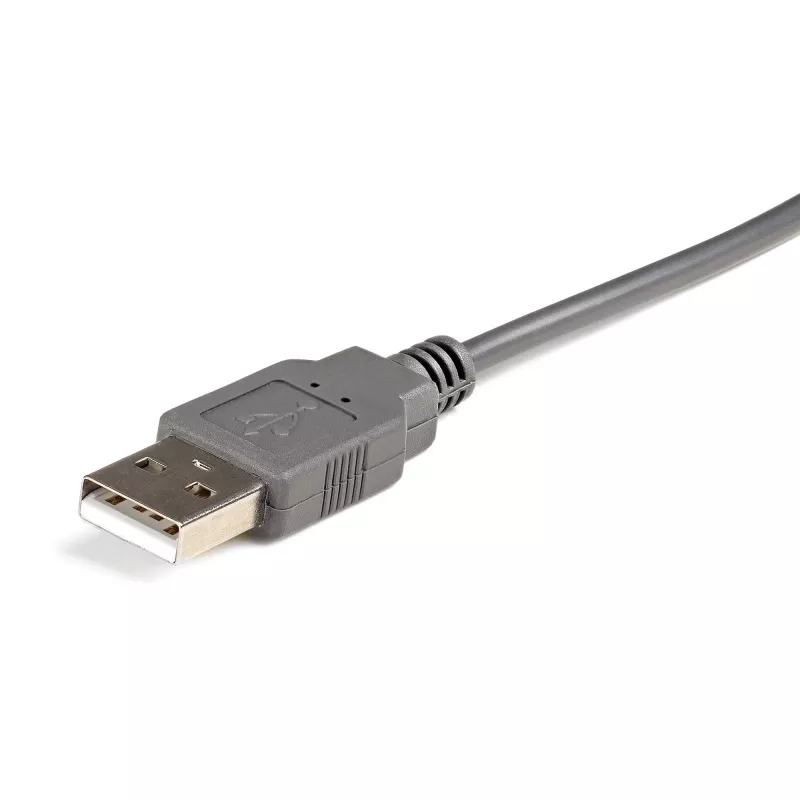 StarTech.com ICUSB232DB25 USB-2.0-auf-Seriell-RS232-Adapterkabel, DB9/DB25, grau