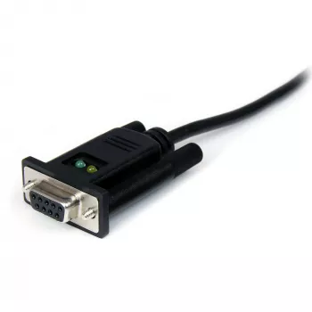 StarTech.com ICUSB232FTN 1-Port-USB-auf-Nullmodem-RS232-DB9-Seriell-DCE-Adapterkabel, FTDI, USB 2.0, schwarz