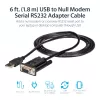 StarTech.com ICUSB232FTN 1-Port-USB-auf-Nullmodem-RS232-DB9-Seriell-DCE-Adapterkabel, FTDI, USB 2.0, schwarz