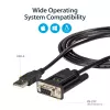 StarTech.com ICUSB232FTN 1-Port-USB-auf-Nullmodem-RS232-DB9-Seriell-DCE-Adapterkabel, FTDI, USB 2.0, schwarz