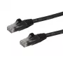 StarTech.com 1m CAT6 Ethernet-Kabel - Schwarz CAT 6 Gigabit Ethernet-Kabel -250MHz 100W PoE RJ45 UTP Netzwerk-/Patchkabel knickgeschützt mit Zugentlastung einzeln getestet