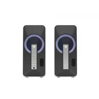 GENESIS Helium 100 BT RGB Lautsprecherset 10 W PC/Laptop Schwarz, Silber 2.0-Kanäle Bluetooth