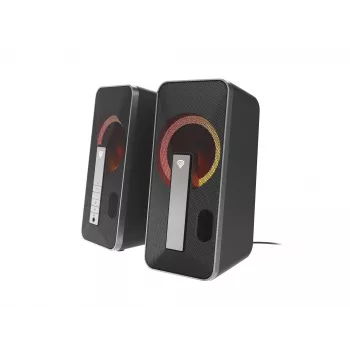 GENESIS Helium 100 BT RGB Lautsprecherset 10 W PC/Laptop Schwarz, Silber 2.0-Kanäle Bluetooth