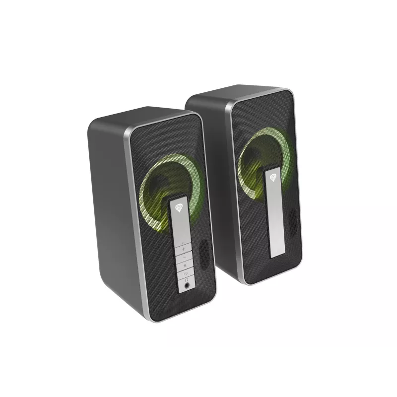 GENESIS Helium 100 BT RGB Lautsprecherset 10 W PC/Laptop Schwarz, Silber 2.0-Kanäle Bluetooth
