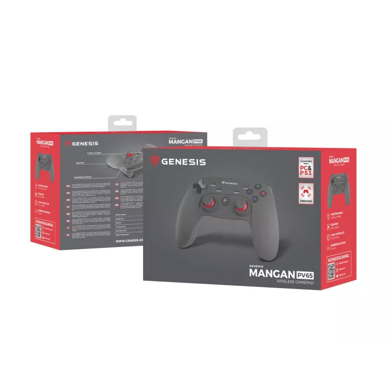 GENESIS PV65 Schwarz RF Gamepad Analog / Digital PC, Playstation 3