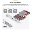 StarTech.com 4-Port USB Type-C PCIe-Karte, USB 3.2 10Gbps, USB-C PCI Express Erweiterungskarte, 4x unabhängige USB-Controller, Windows/Linux/macOS, TAA-konform