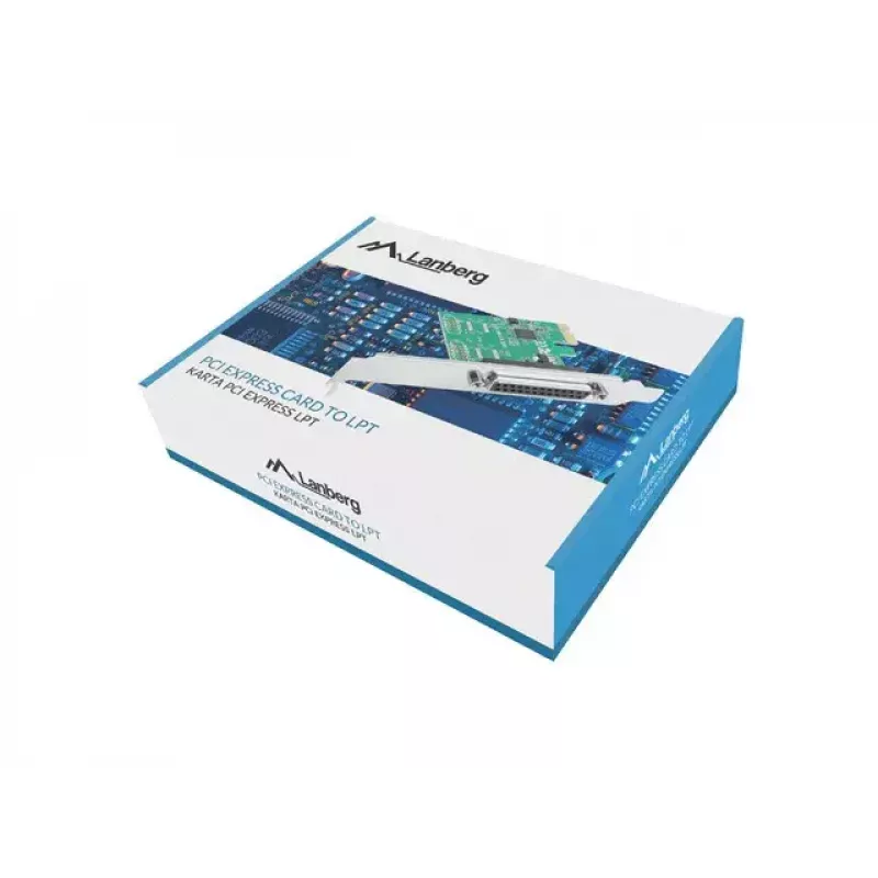 Lanberg PCE-LPT-001 PCIe-Karte mit paralleler LPT-Schnittstelle (DB25), Low-Profile-Slotblech