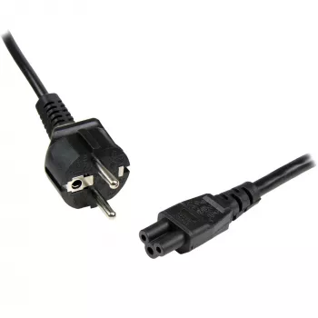 StarTech.com 1m Laptop-Netzkabel, EU-Schuko auf C5, 2,5 A, 250 V, 18AWG, Notebook-/Laptop-Ersatz-AC-Kabel, Netzteil-Kabel, Laptop-Ladekabel, Kleeblatt-/Mickey-Maus-Netzkabel