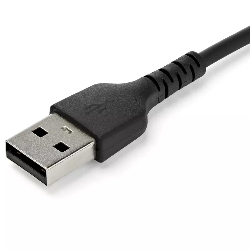 StarTech.com 1m USB-A auf USB-C Ladekabel – Robustes Schnelllade- & Synchronisationskabel USB 2.0 auf USB Typ C – Strapazierfähiger TPE-Mantel Aramidfaser M/M 3A Schwarz – Samsung S10, iPad Pro, Pixel