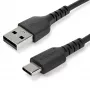 StarTech.com 2m USB A auf USB C Ladekabel – Robustes Schnelllade- und Synchronisationskabel USB 2.0 auf USB Typ C Datenkabel – Widerstandsfähiger TPE-Mantel Aramidfaser M/M 3A Schwarz – Samsung S10, iPad Pro, Pixel