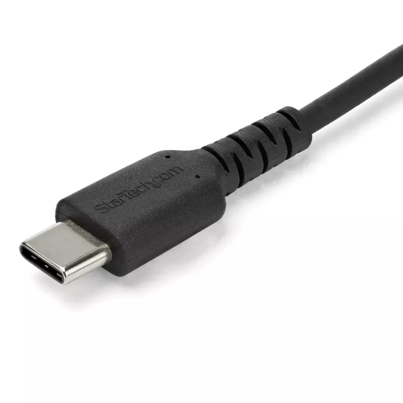 StarTech.com 2m USB A auf USB C Ladekabel – Robustes Schnelllade- und Synchronisationskabel USB 2.0 auf USB Typ C Datenkabel – Widerstandsfähiger TPE-Mantel Aramidfaser M/M 3A Schwarz – Samsung S10, iPad Pro, Pixel