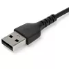 StarTech.com 2m USB A auf USB C Ladekabel – Robustes Schnelllade- und Synchronisationskabel USB 2.0 auf USB Typ C Datenkabel – Widerstandsfähiger TPE-Mantel Aramidfaser M/M 3A Schwarz – Samsung S10, iPad Pro, Pixel