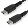 StarTech.com 1m USB-C-Ladekabel – Robustes Schnelllade- & Sync-USB-2.0-Typ-C-auf-USB-C-Laptop-Ladekabel – TPE-Mantel Aramidfaser M/M 60 W Schwarz – Samsung S10 S20 iPad Pro MS Surface