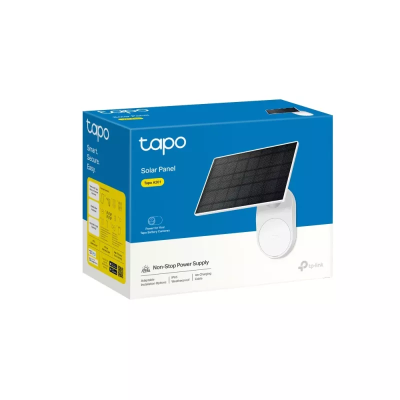 TP-Link Tapo A201 Solarpanel, 2,5 W, IP65, 4 m Kabel, für Tapo Akku-Kameras