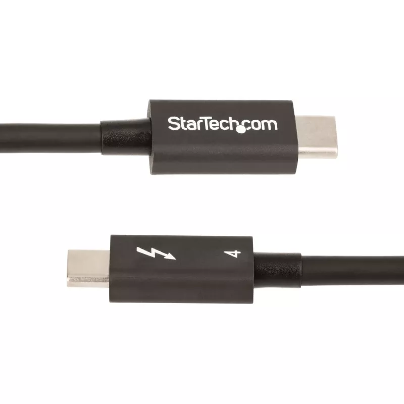 StarTech.com 3ft (1m) Thunderbolt 4 Kabel – 40 Gbit/s – 100 W PD – 4K/8K Video – Intel-zertifiziertes Thunderbolt-Kabel – Kompatibel mit USB4/Thunderbolt 3/USB 3.2/USB Type-C/DisplayPort