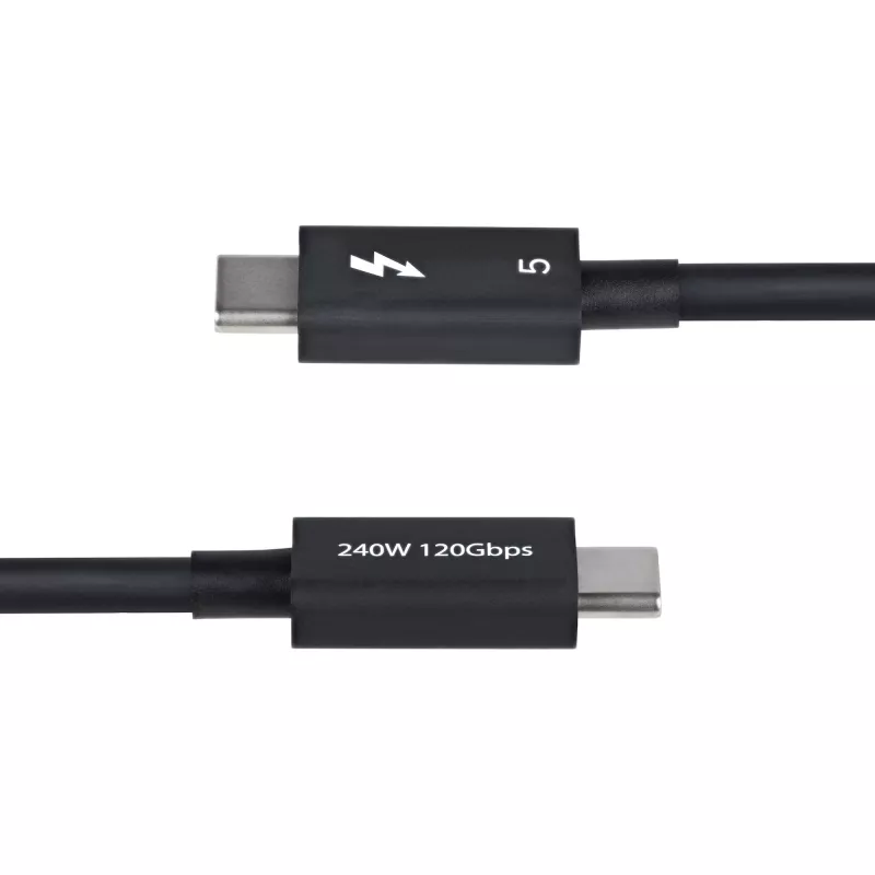 StarTech.com 3ft (1m) Thunderbolt 5 Kabel, 80 Gbit/s/Bis zu 120 Gbit/s, 240 W PD, 8K 60 Hz, zertifiziertes Thunderbolt-Kabel – Kompatibel mit Thunderbolt 4/USB4/USB-C
