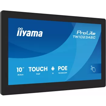 iiyama TW1023ASC-B3P Signage Display Kiosk-Design 25,6 cm (10,1 Zoll) Wi-Fi 385 cd/m² WXGA Schwarz Touchscreen Integrierter Prozessor Android 24/7