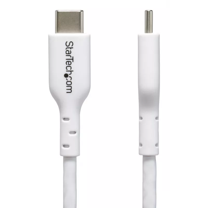 StarTech.com 1m (3.3ft) Weißes USB-C-Ladekabel, USB-C-Kabel, USB 2.0 Typ-C Laptop-Ladekabel, 60W 3A Power Delivery, TPE-Mantel, USB-C-Datenübertragungskabel, M/M