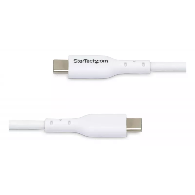 StarTech.com 1m (3.3ft) Weißes USB-C-Ladekabel, USB-C-Kabel, USB 2.0 Typ-C Laptop-Ladekabel, 60W 3A Power Delivery, TPE-Mantel, USB-C-Datenübertragungskabel, M/M