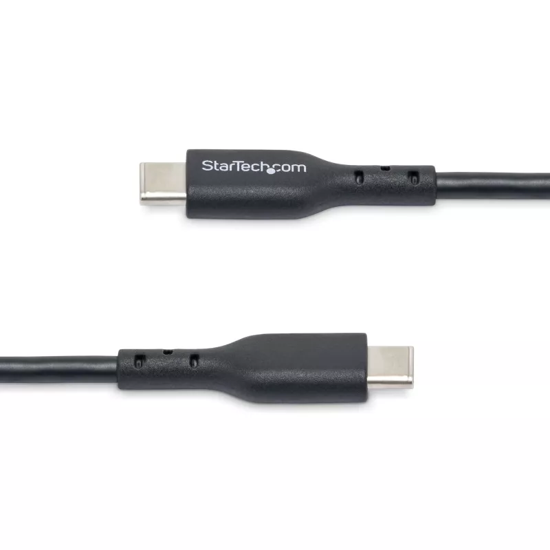 StarTech.com 2m USB-C-Ladekabel, USB-C-Kabel, USB 2.0 Typ-C-Laptop-Ladekabel, 60 W 3 A Power Delivery, TPE-Mantel, USB-C-Datenübertragungskabel, M/M