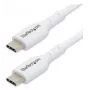 StarTech.com 2m weißes USB-C-Ladekabel, USB-C-Kabel, USB 2.0 Typ-C Laptop-Ladekabel, 60W 3A Power Delivery, TPE-Mantel, USB-C-Datenübertragungskabel, M/M