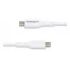 StarTech.com 2m weißes USB-C-Ladekabel, USB-C-Kabel, USB 2.0 Typ-C Laptop-Ladekabel, 60W 3A Power Delivery, TPE-Mantel, USB-C-Datenübertragungskabel, M/M