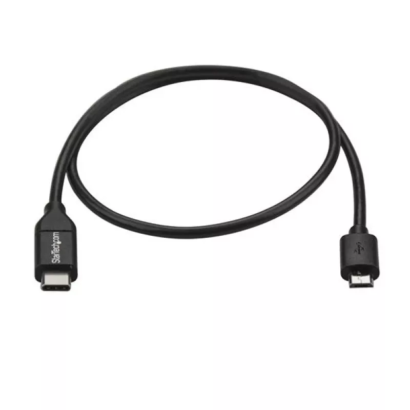 StarTech.com USB2CUB50CM USB-C auf Micro-USB-B-Kabel, St/St, USB 2.0, Thunderbolt-3-kompatibel, 0,5 m, Schwarz